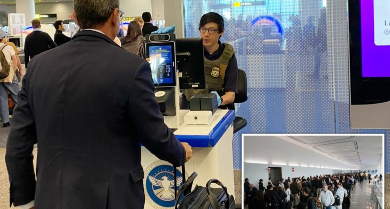 ICE agents scanning IDs at LaGuardia Airportâs long TSA linesÂ 